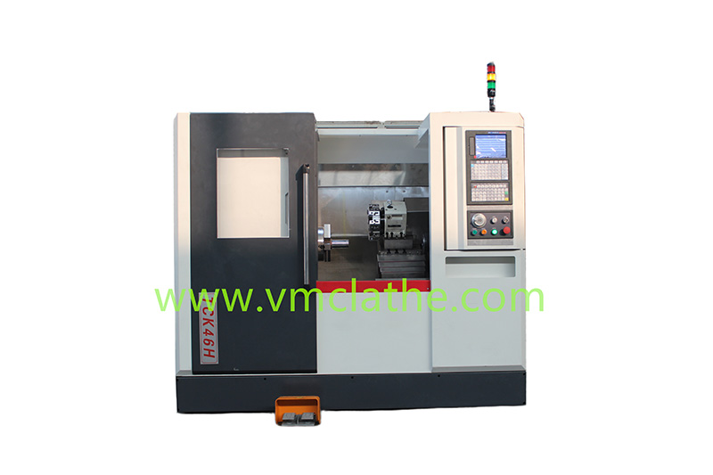 45 Degrees Slant Bed CNC Metal Turning Lathe Machine TCK46H With Live Tool