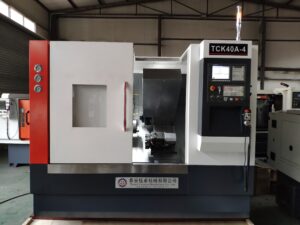 slant bed cnc lathe machine wit 2+2 live turret