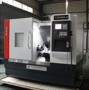 slant bed cnc lathe machine wit 2+2 live turret