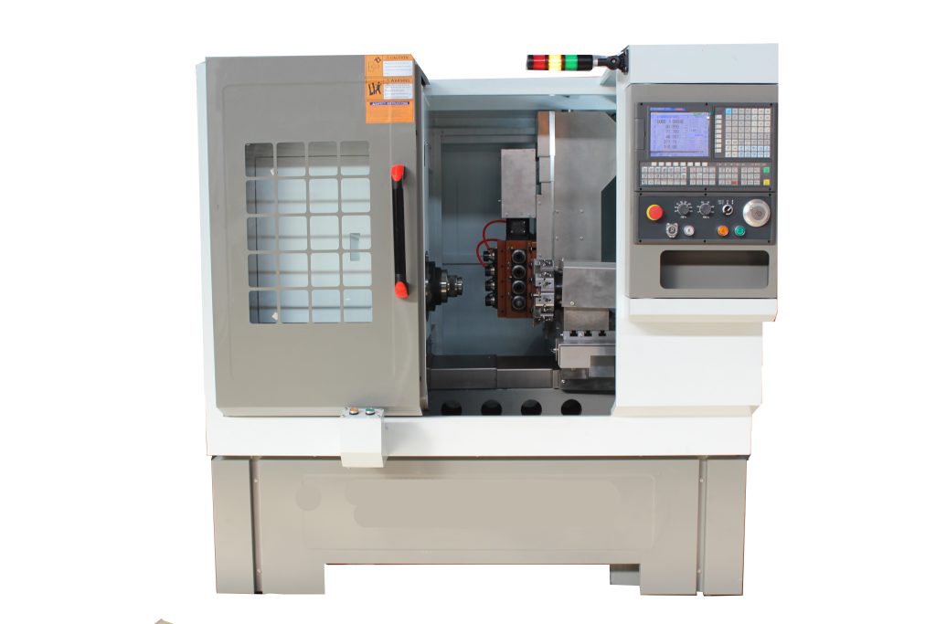 cnc lathe machine with live turret and live tools