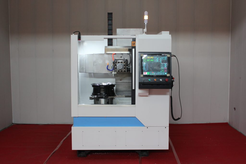 touch screen vertical wheel cutting lathe machine