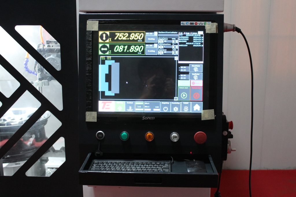 touch screen vertical lathe machine for wheel repair